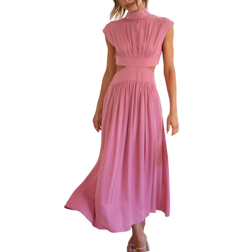 Effortless Grace: Elegant Casual Ruched Long Dress
