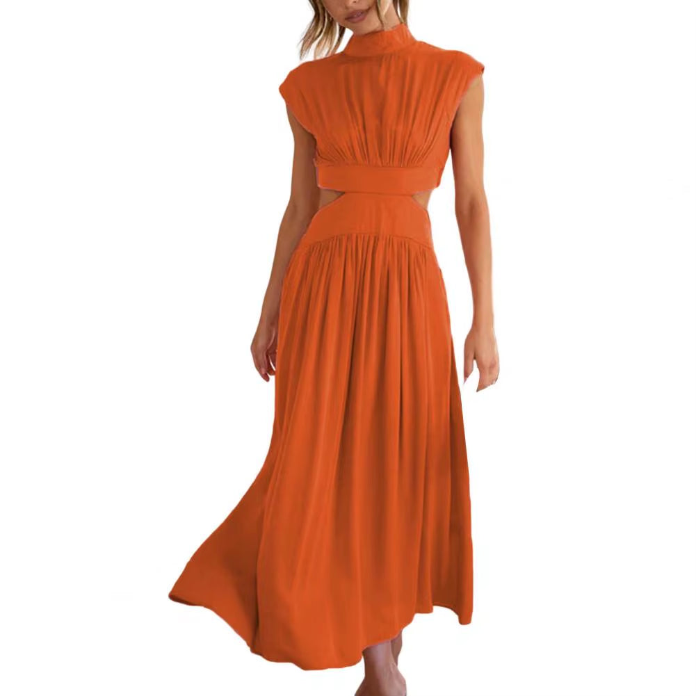 Effortless Grace: Elegant Casual Ruched Long Dress